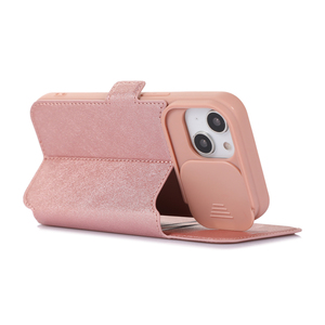เคสหนังแบบฝาพับพร้อมที่ป้องกันกล้องสไลด์สำหรับ iPhone 14 13 <span class=keywords><strong>12</strong></span> 11 <span class=keywords><strong>PRO</strong></span> MAX 7 8 14 plus X XS MAX XR ฝาหลังตั้งได้ - Product Image 4