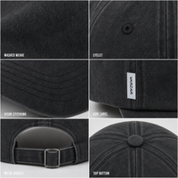 Casquette de baseball en toile lavée, style vintage, décontractée, pour l'extérieur