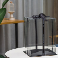 Boîte à gâteau de mariage boîte d'emballage portable en plastique transparent pour pâtisserie PET transparent rouleau à gâteau