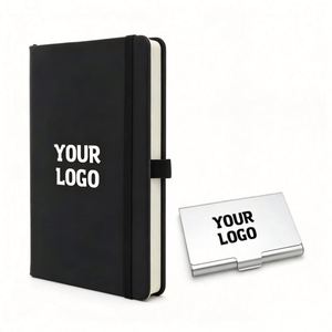 Wholesale Personalized Custom Logo Business Gift Promo A5 A6 80 <b>Sheets</b> Pu Leather Notebook With Pen Holder - Product Image 1