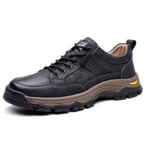 Zapatos Casuales de Cuero para Hombre, Punta Redonda, con Cordones, Forro de Tela Transpirable, Suela de Goma, Entresuela de EVA, para Todas las Temporadas, Estilo para Caminar - Product Image 5