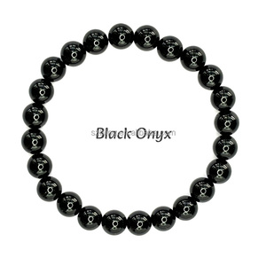 Onyx <span class=keywords><strong>noir</strong></span> 6mm 8mm Bracelets en gros Bracelets de pierres précieuses naturelles pour enfants femmes et homme cadeau d'affaires - Product Image 2