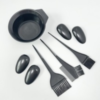 Kit professionnel de coiffure pour salon : outils de coloration capillaire, bol mélangeur, pinceaux, bonnet de protection et pinceau applicateur de teinture