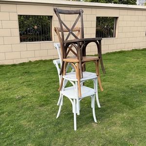 <span class=keywords><strong>Chaise</strong></span> de loisirs durable et résistante aux intempéries, démontable, <span class=keywords><strong>en</strong></span> résine, avec dossier croisé et finition imitation bois - Product Image 3
