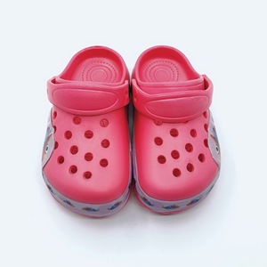 PVC tape with light on EVA children's beautiful clogs shoes