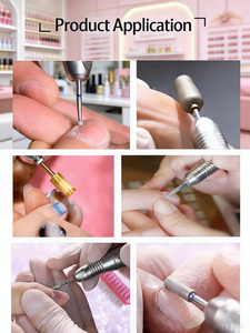 Đầu mài móng kim cương mạ điện chuyên nghiệp, mũi mài màu xanh lam cá nhân hóa với cán 2.35mm để làm mịn nhẹ nhàng (cỡ hạt trung bình) - Product Image 4