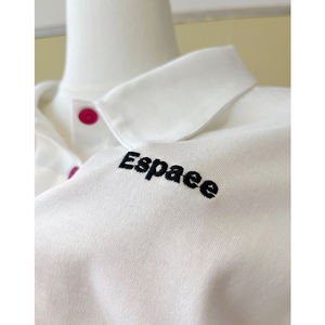 Camisetas <span class=keywords><strong>Polo</strong></span> Blancas de Alta Calidad, Camisetas de Manga Corta para <span class=keywords><strong>Mujer</strong></span>, Bordadas con Letras, para Verano - Product Image 4
