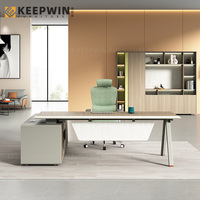 Bureau de travail moderne pour cadre, bureau simple en bois, mobilier de bureau direct, bureaux de direction pour PDG