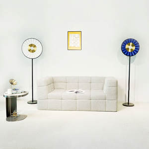 Divano letto pieghevole convertibile con cuscino moderno tessuto di lino divano <span class=keywords><strong>Futon</strong></span> materasso pieghevole per soggiorno - Product Image 1