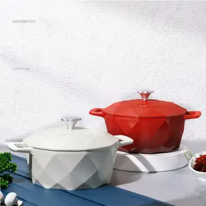 Белые эмалированные европейские кухонные принадлежности наборы чугунной посуды набор кастрюль и сковородок с антипригарным покрытием