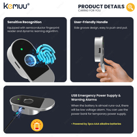 Sistema de casillero inteligente Tuya para archivos de oficina KEMUU, cerraduras inteligentes digitales para armario, NFC, Rfid, cerradura biométrica para cajón de huellas dactilares
