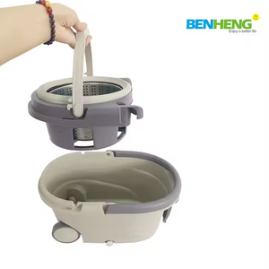 <span class=keywords><strong>Mopa</strong></span> Giratoria 360° de Acero para el Hogar con Cubeta de Plástico, <span class=keywords><strong>Mopa</strong></span> de Microfibra y Set de Cubeta para Limpieza de Pisos - Product Image 4
