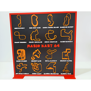 Mario Kart N64 Pista di Corsa Arte Murale 3D Hueforge Art - Product Image 2