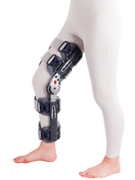 Attelle de genou orthopédique réglable en aluminium léger pliable pour la rééducation, stabilisateur de jambe pour membre inférieur