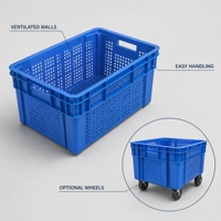 Caisse de manutention en plastique HDPE maillée, empilable, emboîtable et recyclable Sinocube – Conteneur robuste pour légumes