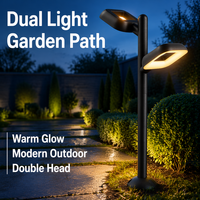 Lampadaire LED à Têtes Rotatives en Aluminium Courbé sur Quatre Côtés, Diamètre 40 mm, pour la Décoration de Sites Touristiques et de Paysages