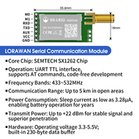 Módulo LoRa UART DX-LR32 SX1262 con Comando AT, Alcance de 8KM, 430~530MHz, Sin Necesidad de Programación, CE FCC Arduino