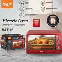 Four à pizza de comptoir grande capacité 48L, four électrique à convection avec rôtissoire, porte en verre, réglage de la température RAF