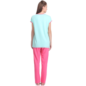 ชุดนอน2ชิ้นพร้อมกางเกงขาสั้นชุดชุดนอนผ้าฝ้ายไร้รอยต่อสุดหรูสำหรับผู้หญิงกำหนดลายได้เอง - Product Image 5