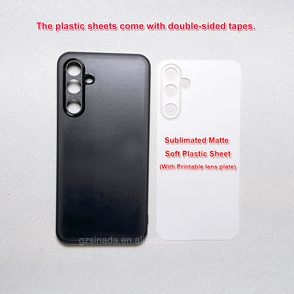 Insert en plastique souple noir-mat avec plaque de lentille imprimable