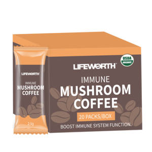 Lifepad suplemen kopi jamur instan dengan <span class=keywords><strong>Cordyceps</strong></span> <span class=keywords><strong>Sinensis</strong></span> ekstrak Mycelium bubuk antioksidan - Product Image 2