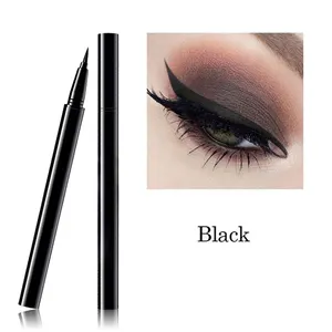 Individuelles Logo beliebte schwarze Verpackung Make-up schwarz langes Tragen wasserdicht vegan matte flüssige Augenlinsenstift Augenlinsenstift