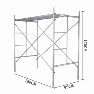 Set di impalcature a telaio in mattoni ASTM Standard 5'x6'4" con passaggio pedonabile, impalcature <span class=keywords><strong>per</strong></span> impieghi gravosi con tiranti trasversali e perni di accoppiamento - Product Image 2