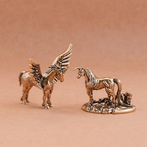 批发工艺品独角兽装饰品马黄铜雕塑 - Product Image 1