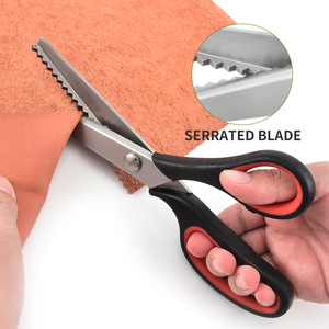 Pinking Shears thoải mái Grips thủ công Zig Zag cắt may kéo, chuyên nghiệp cầm tay may mặc - Product Image 4