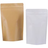 Sacs en papier kraft OEM classiques imprimés, recyclables, avec fermeture éclair, personnalisés, de qualité alimentaire, avec fenêtre, pour emballage alimentaire