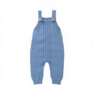 Combinaisons en tricot doux pour bébés et tout-petits unisexes, fermeture à boutons, décontractées, pour tous les jours, combinaison pour bébé d'automne - Product Image 1
