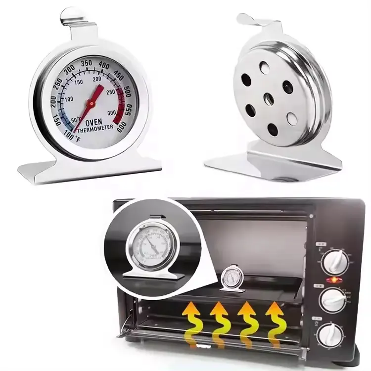 Kitchen Stainless Steel BBQ Baking Thermometers Oven Dial Thermometer