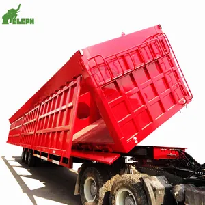 40-60Ton Side Dump Tipping Over Trailers Operation Side Tipper Dump Gravel Trailer