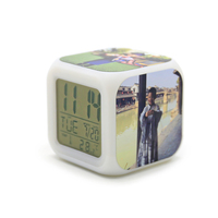 Horloge LED à Sublimation de haute qualité, articles vierges à couleur changeante