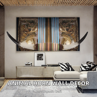Décoration Murale Élégante en Corne de Vache Nautique, Accessoires de Luxe pour la Maison, Poli, Taille Personnalisée, Matériau Organique Naturel
