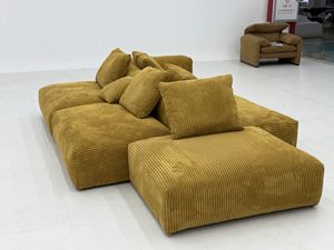 Ensemble modulaire sectionnel moderne en velours côtelé large côtelé, garni d'éponge, compressé sous vide, pour la mer (vente en gros) - Product Image 3