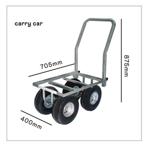 Usine ODM 4-<span class=keywords><strong>chariot</strong></span> à outils en caoutchouc pneumatique corps en acier <span class=keywords><strong>chariot</strong></span> à main plate-forme en métal OEM quatre roues pour transporteur mobile d'usine - Product Image 2
