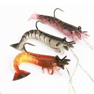 2 leurres souples en plastique en forme de <span class=keywords><strong>crevettes</strong></span>, coulants, 8,3 cm/11 g, pour la pêche en eau salée et douce, appâts pour achigan, truite et petits poissons - Product Image 1