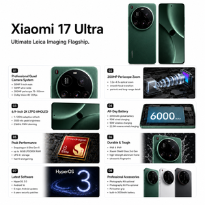 สมาร์ทโฟน 2026 รุ่นดั้งเดิม 17 Ultra เวอร์ชัน 5G กล้องเทเลโฟโต้ 200MP Snapdragon 8 Gen 5 90w 17 Ultra Snapdragon 8 - Product Image 4