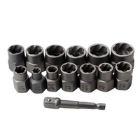 Jeu de douilles d'extraction d'écrou et de boulons, jeu d'outils d'extraction d'écrou, douille de boulon à Impact, clé à douille de retrait de vis, 14 pièces