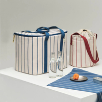 Sac isotherme de plage réutilisable de haute qualité, personnalisé, imperméable, avec doublure en PEVA, pour bouteille de vin, boîte à lunch, boissons, pique-nique
