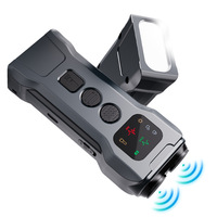 Répulsif à ultrasons double tête OEM/ODM pour chiens avec lumière stroboscopique LED, dispositif d'entraînement anti-aboiement, dispositif de sécurité extérieur en ABS noir