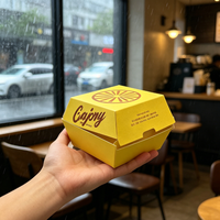 Boîtes d'emballage en papier pour hot-dogs, sushis, frites, ailes de poulet et burgers, série de boîtes jetables à emporter, gaufrage