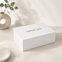 Caja de Regalo Magnética Plegable con Logotipo Personalizado, Cartón Rígido de Lujo con Estampado en Dorado para Empaque de Ropa de Marca para Días Festivos