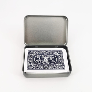 10x7x2cm nhỏ hình chữ nhật màu đen đồng bằng tùy chỉnh kim loại lưu trữ trường hợp bản lề tin Poker hộp - Product Image 2