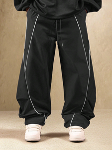 Tùy Chỉnh Polyester Dây Kéo Trống Quá Khổ Phản Quang Không Thấm Nước Windproof Nylon Áo Khoác Và Theo Dõi Quần Chạy Quần - Product Image 2