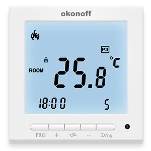 Цифровой программируемый умный термостат для теплого пола с ЖК-дисплеем S603PW 220 В 3 А