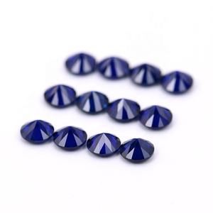 500 Pezzi/Confezione Prezzo all'Ingrosso Piccole Pietre Preziose Sciolte <span class=keywords><strong>di</strong></span> Spinello 114 #   Zaffiro Blu Taglio Rotondo Spinello Sintetico - Product Image 5