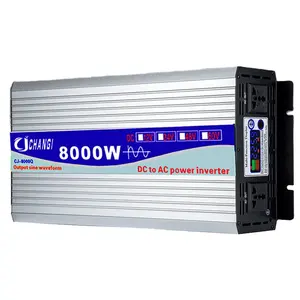 5000W 6000W 8000W Pure Sine Wave Inverter DC 12V 24V To AC 220V 50Hz 60Hz Voltage Converter Big Power Dual Output Solar Inverter