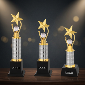 Trofeo Estrella de Metal Fundido a Presión, Modelo de Bola de Cristal Portátil 706 a B C para Deportes y Juegos - Product Image 2